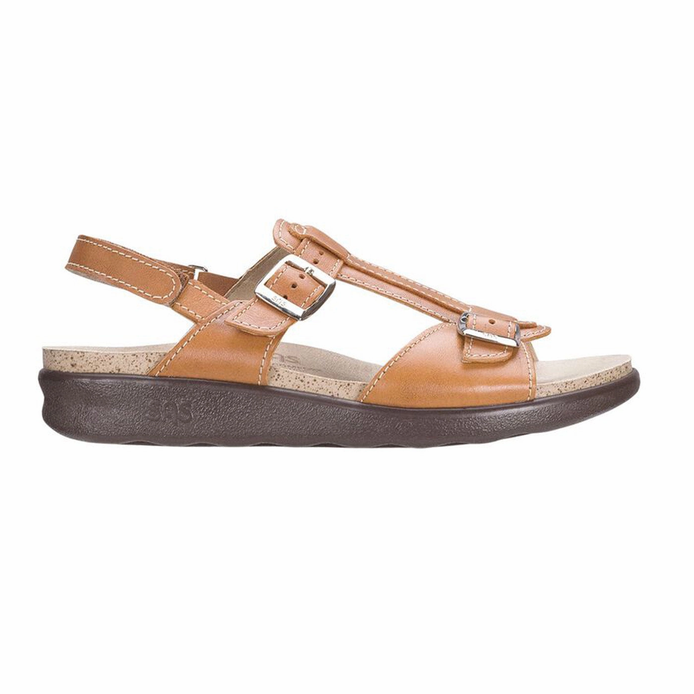 Tory Burch Shoes Flats Women's Captiva T-Strap Sandal Caramel