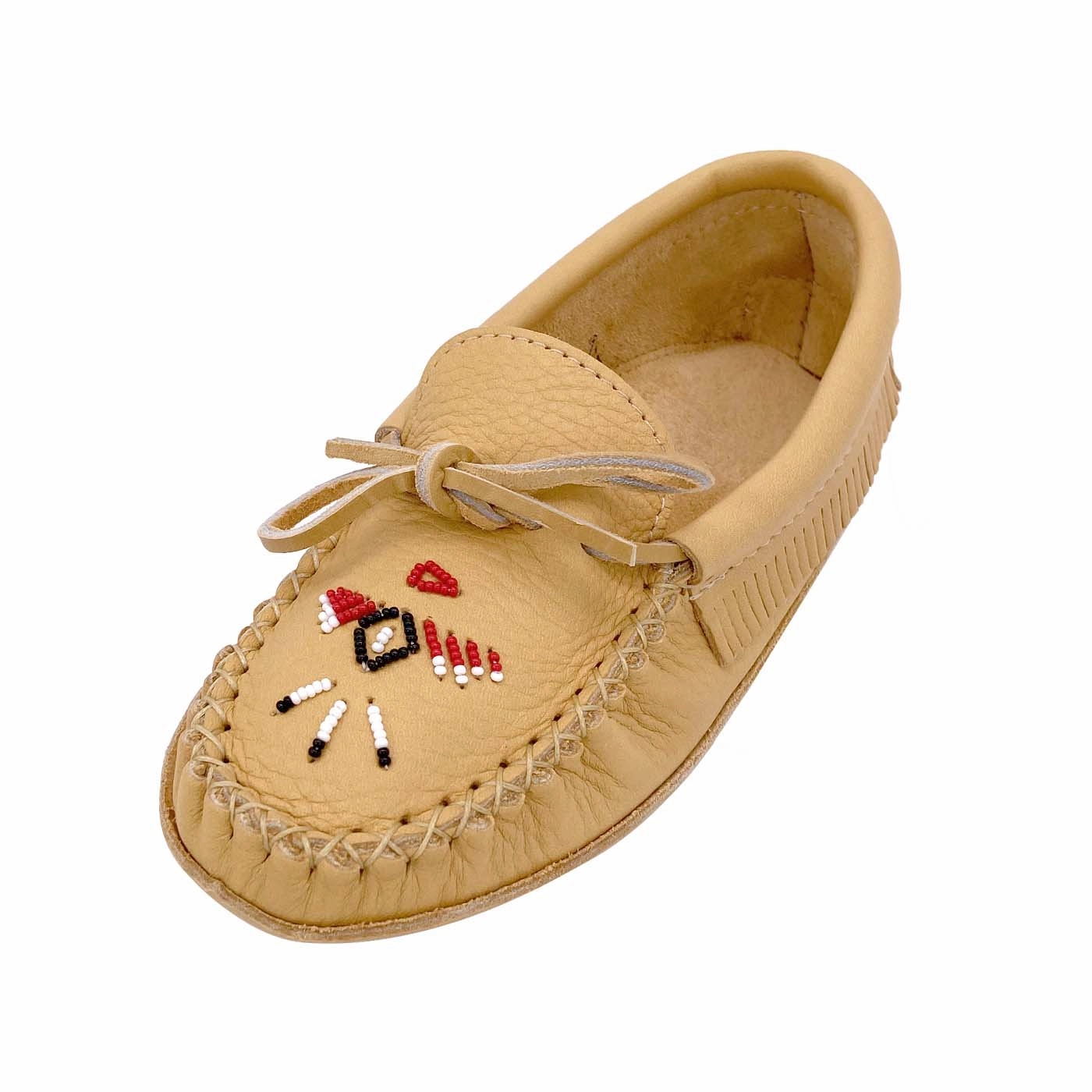 Slippers Deals Women's Soft Sole Moose Hide Leather Beaded Moccasins