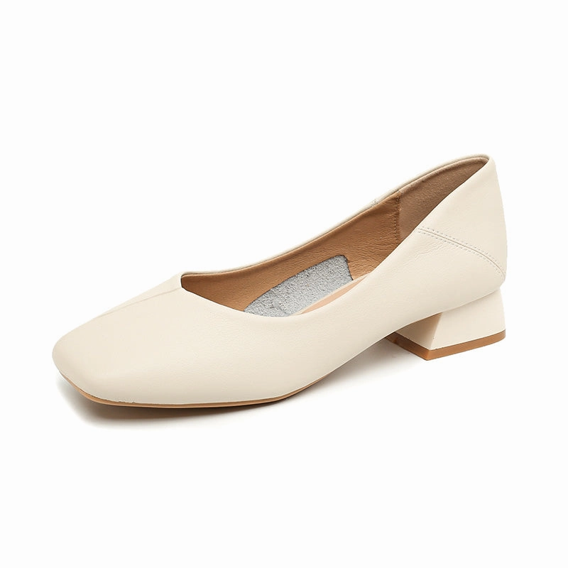 Women Summer Cowhide Leather Pumps Shoes