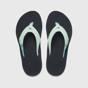 Rainbow Flip Flops Logo Reef Womens Santa Ana Flip Flops - Mint