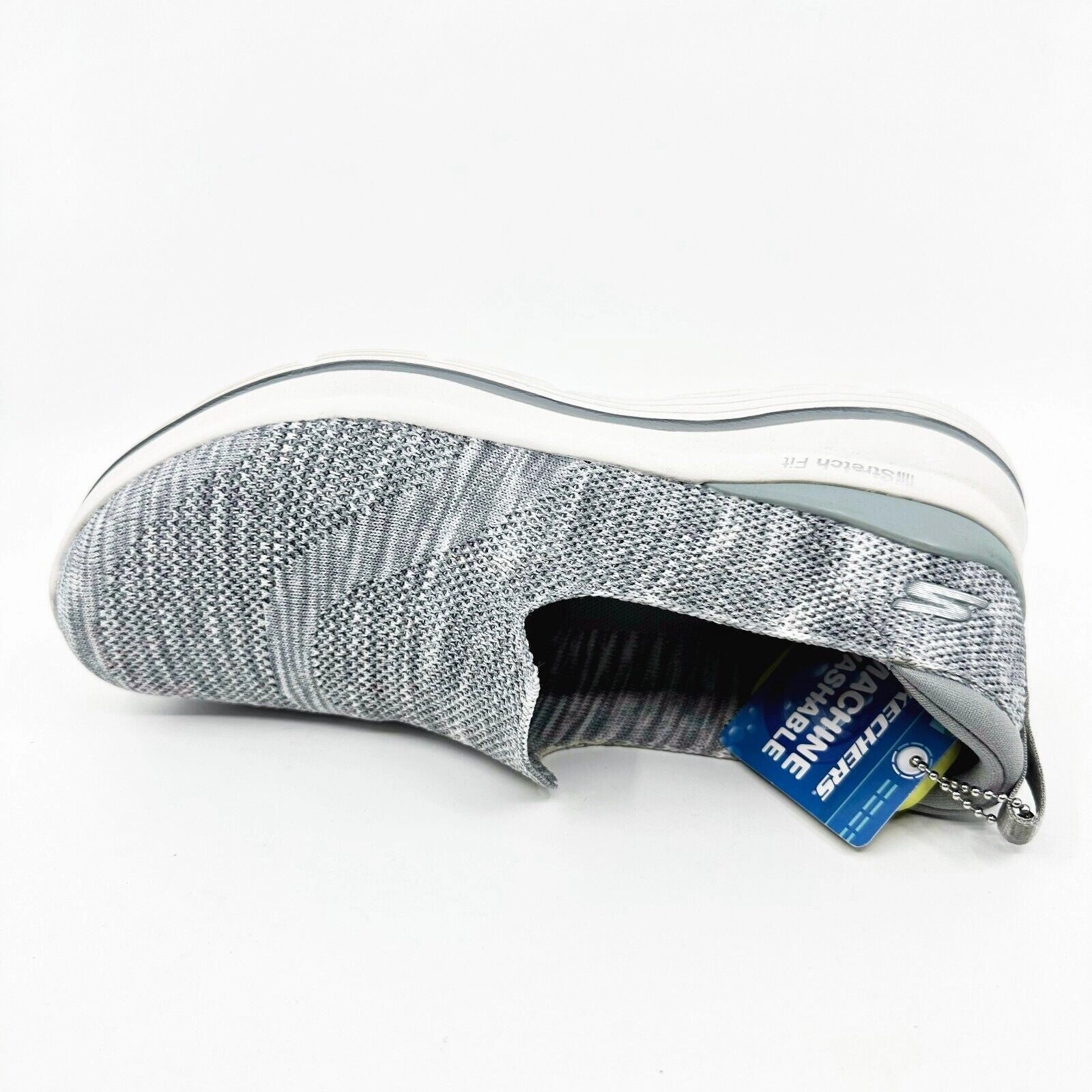 Skechers Go Walk Stretch Fit Gray Womens Casual Comfort Shoes Casual Shoes White