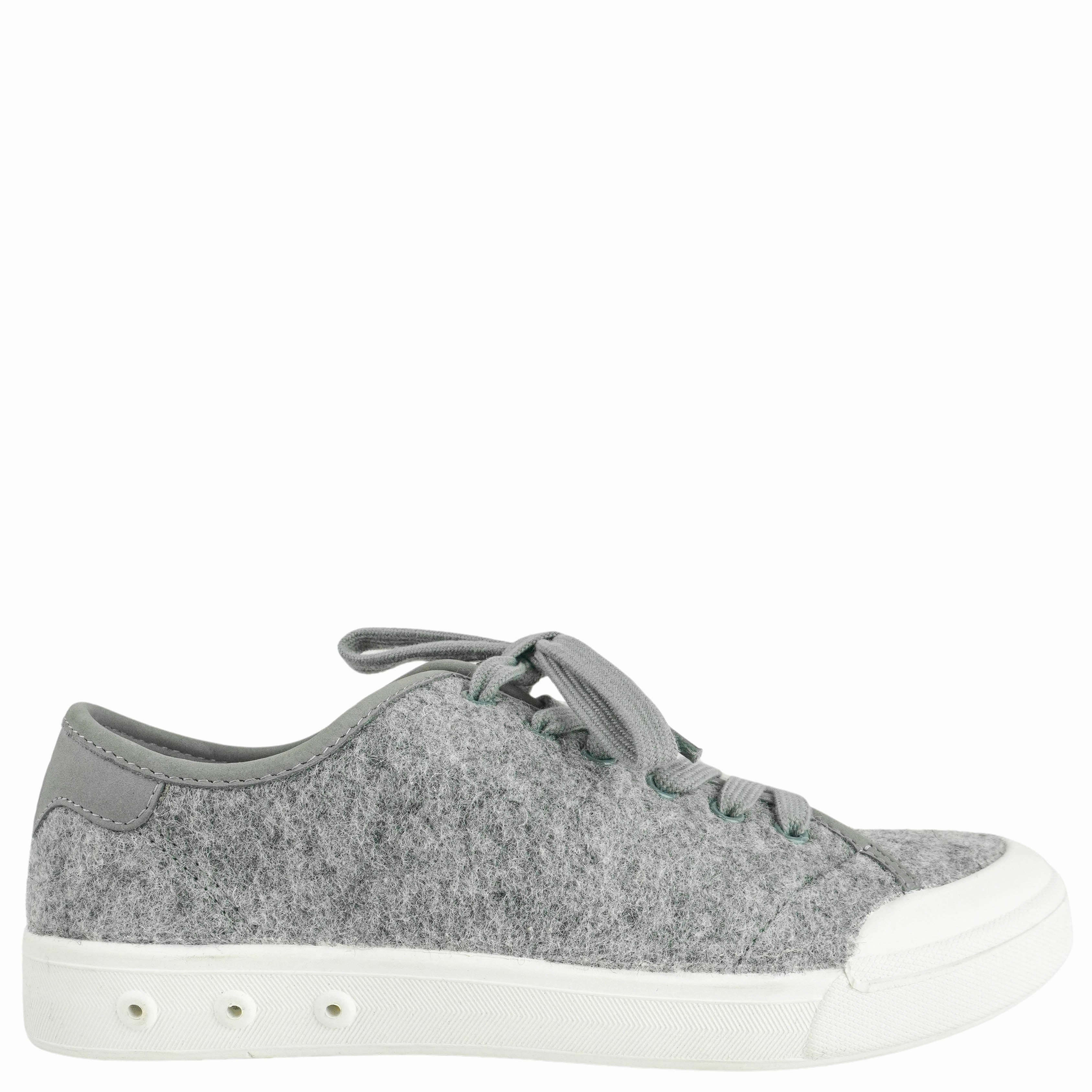 Rag & Bone Standard Issue Lace Up Sneakers in Grey Wool Best Walking Shoes