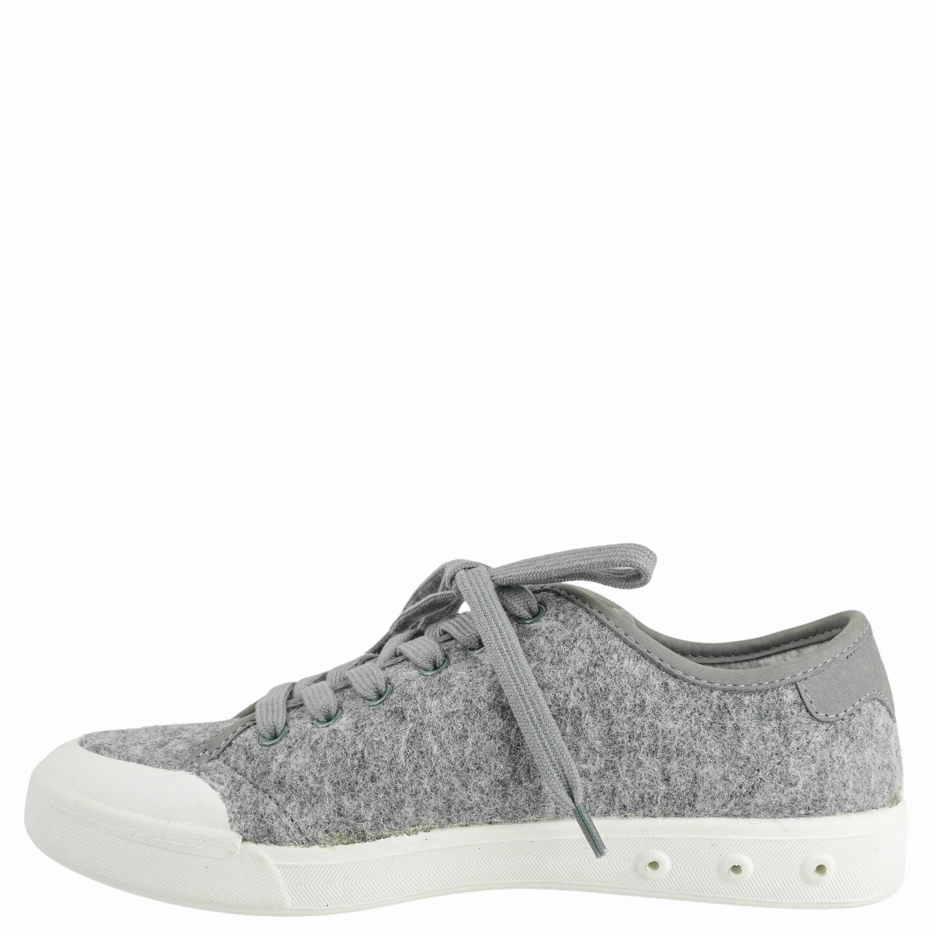 Rose Gold Flats Shoes Rag & Bone Standard Issue Lace Up Sneakers in Grey Wool