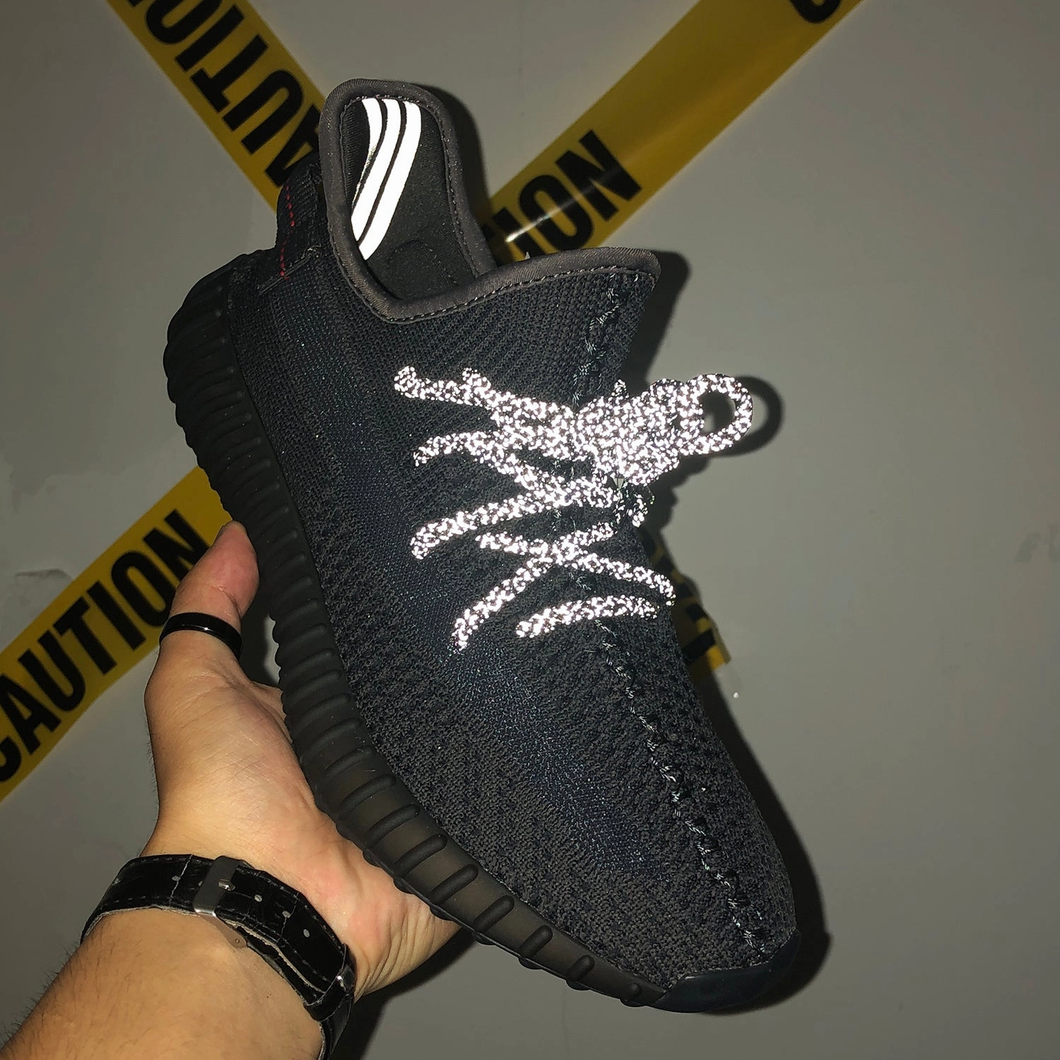 Yeezy Boost 350 V2 Black Non-Reflective Shoes Adidas Trefoil Shoes