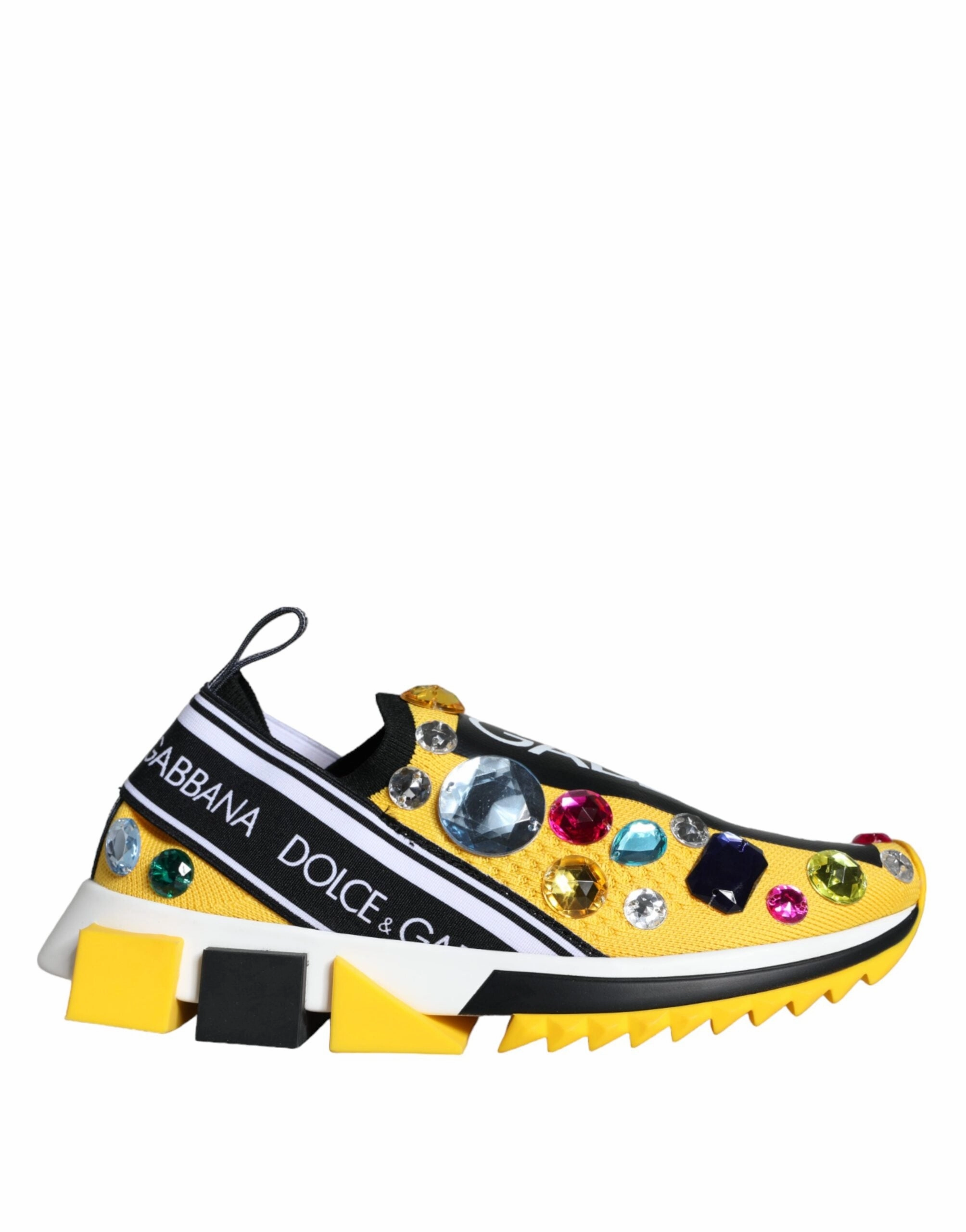Yellow Sorrento Crystals Sneakers Womens Shoes Bottom Of Sneakers