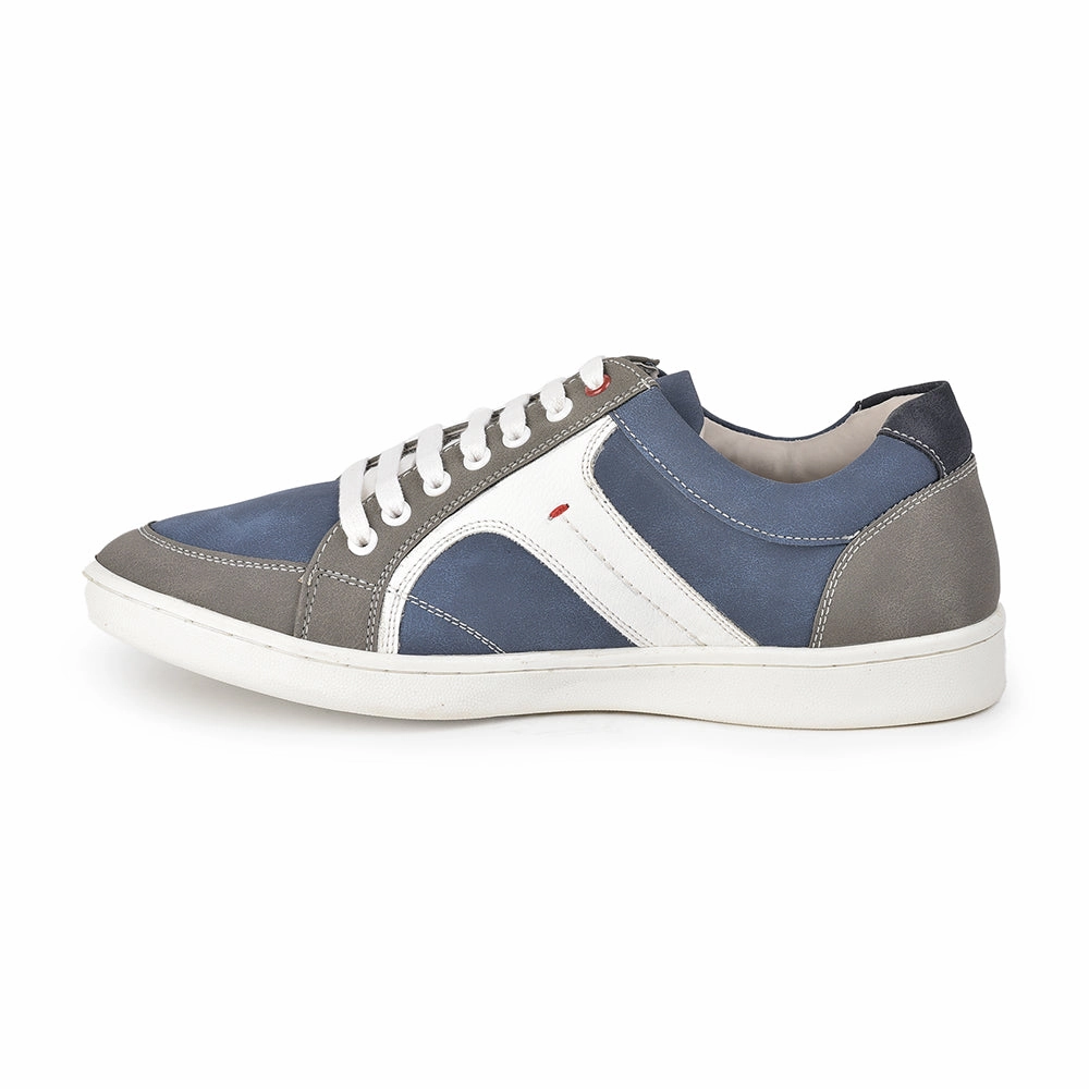 Healers Casual Blue Lace-Up Sneakers For Men SYN-46 By Liberty Cap Toe Shoes Business Casual