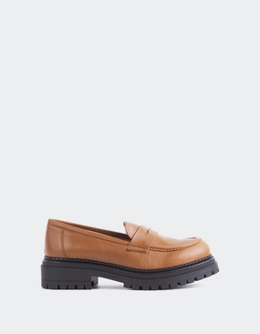 Loafers Glory Tubing Goffredo Tan Leather