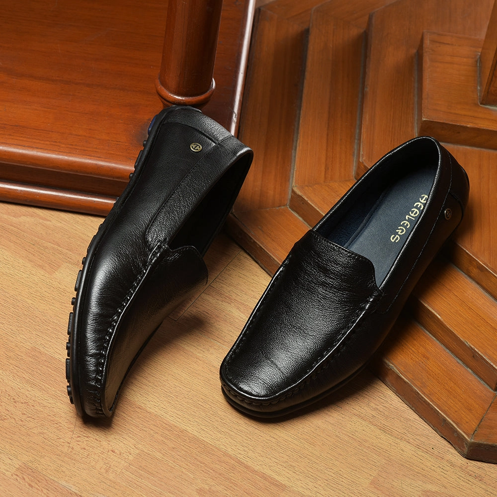 Loafers Snakeskin Healers By Liberty Men JPL-275 Black Casual Non lacing Loafers Shoes