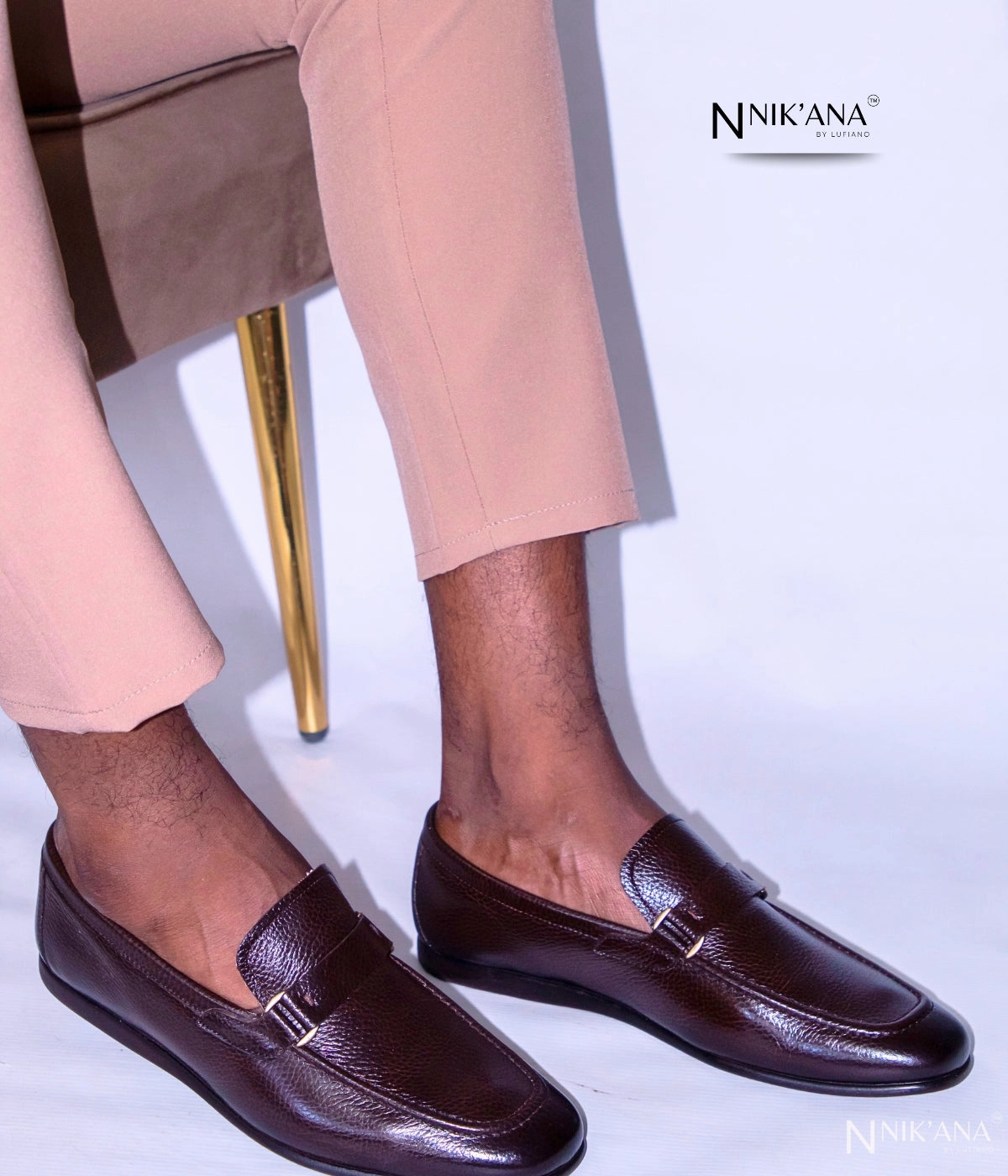 Flat Ballroom Shoes iLVi021-Slip on: Brown