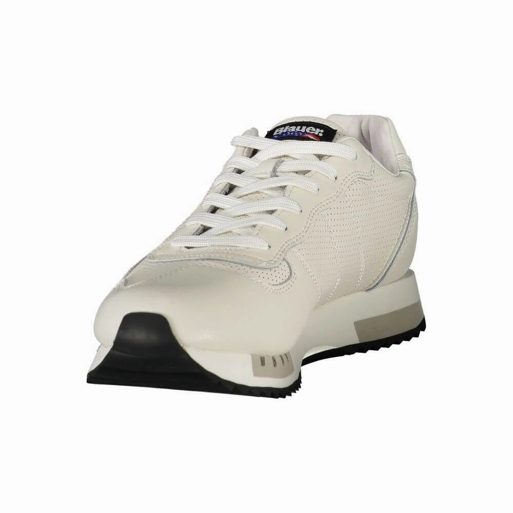Jogging Sneakers Blauer White Leather Men Sneaker